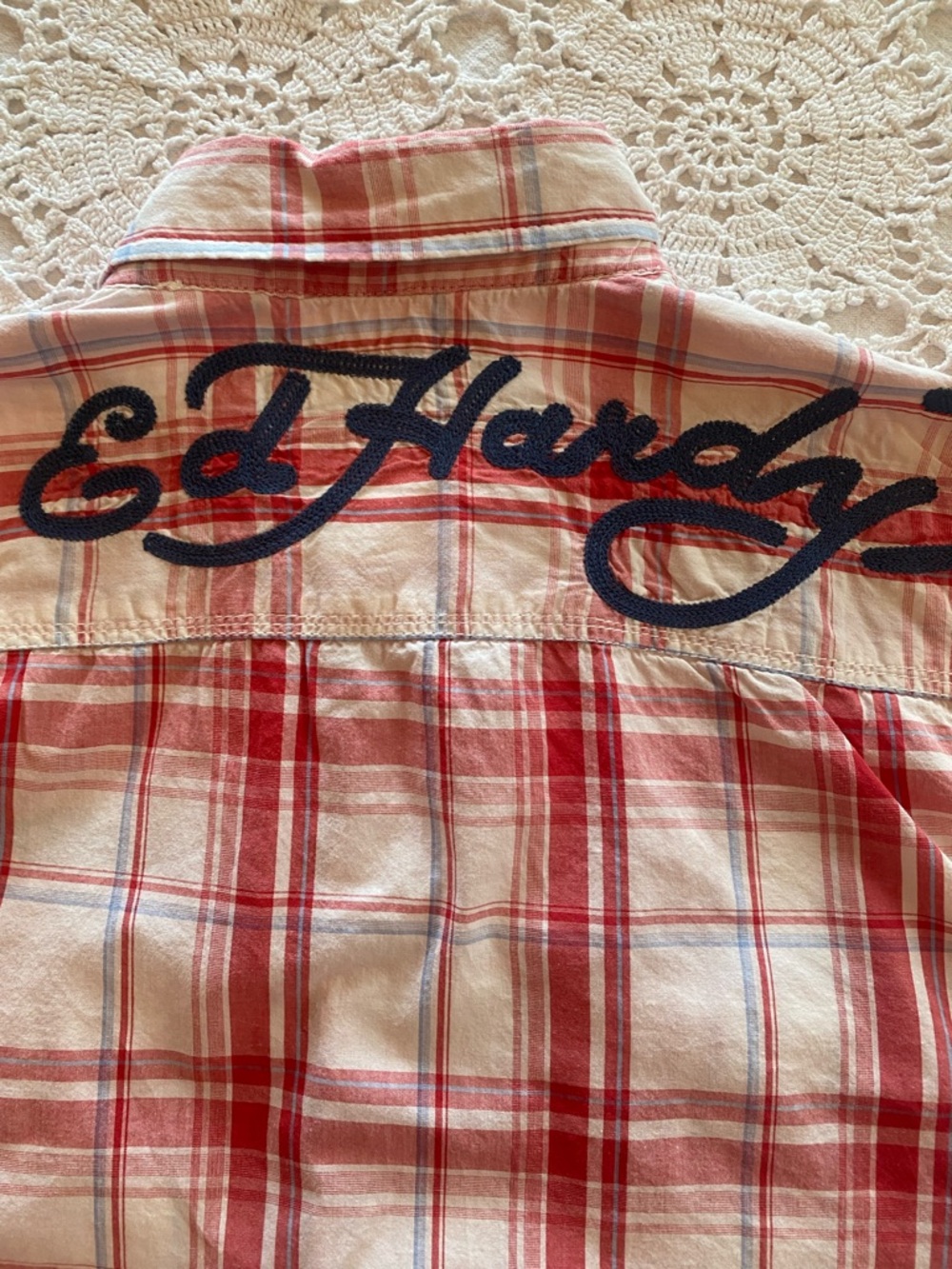 Ed Hardy Vtg. Button Up Dress Shirt,  Men’s Size M